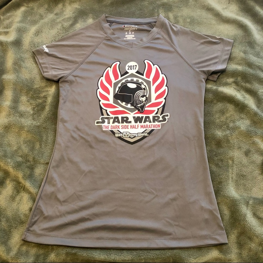 runDisney Star Wars Dark Side Half Marathon Gray Tech Tee